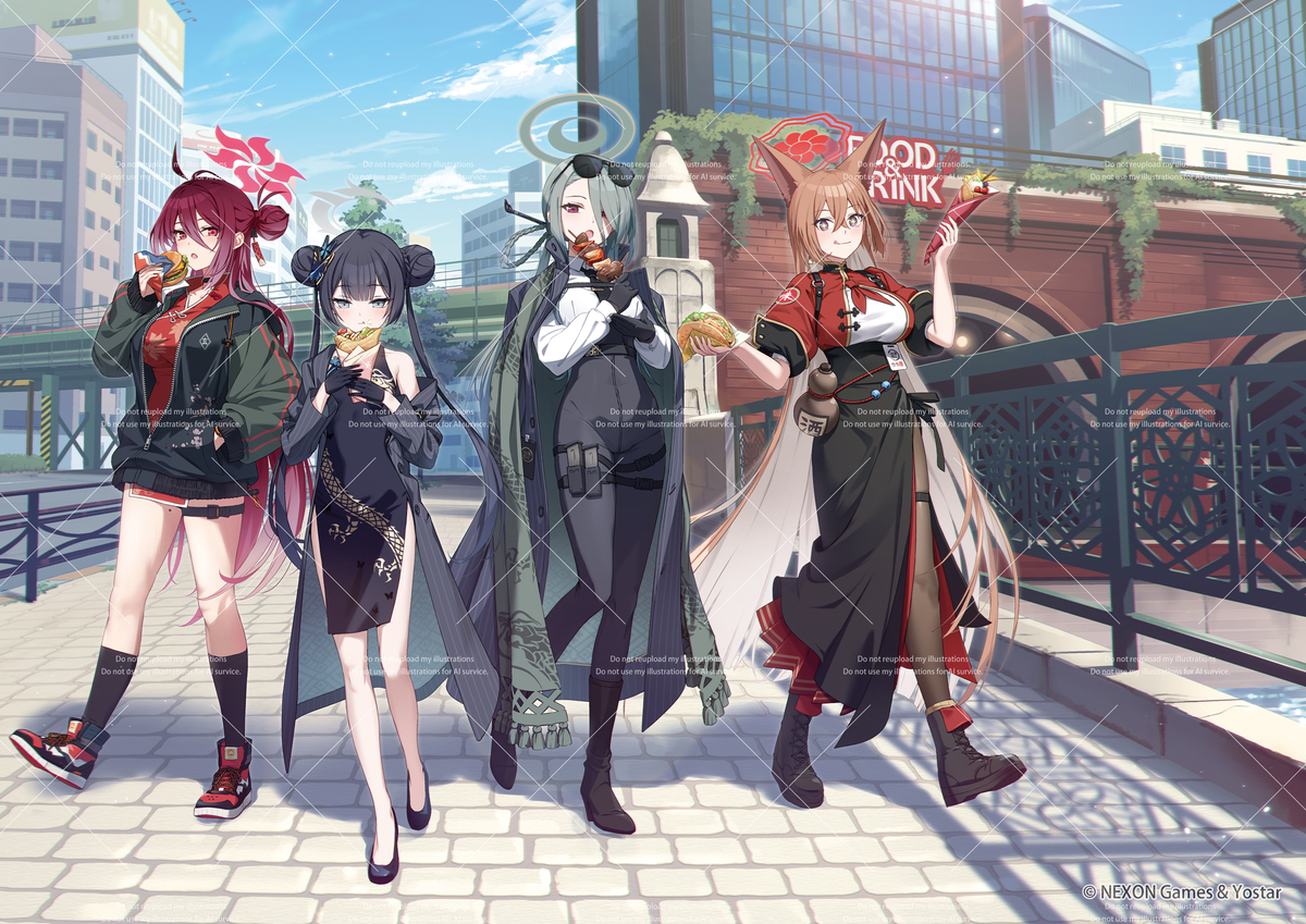 This is a pixiv picture whose title is 『ブルーアーカイブ』描き下ろしグッズイラスト.