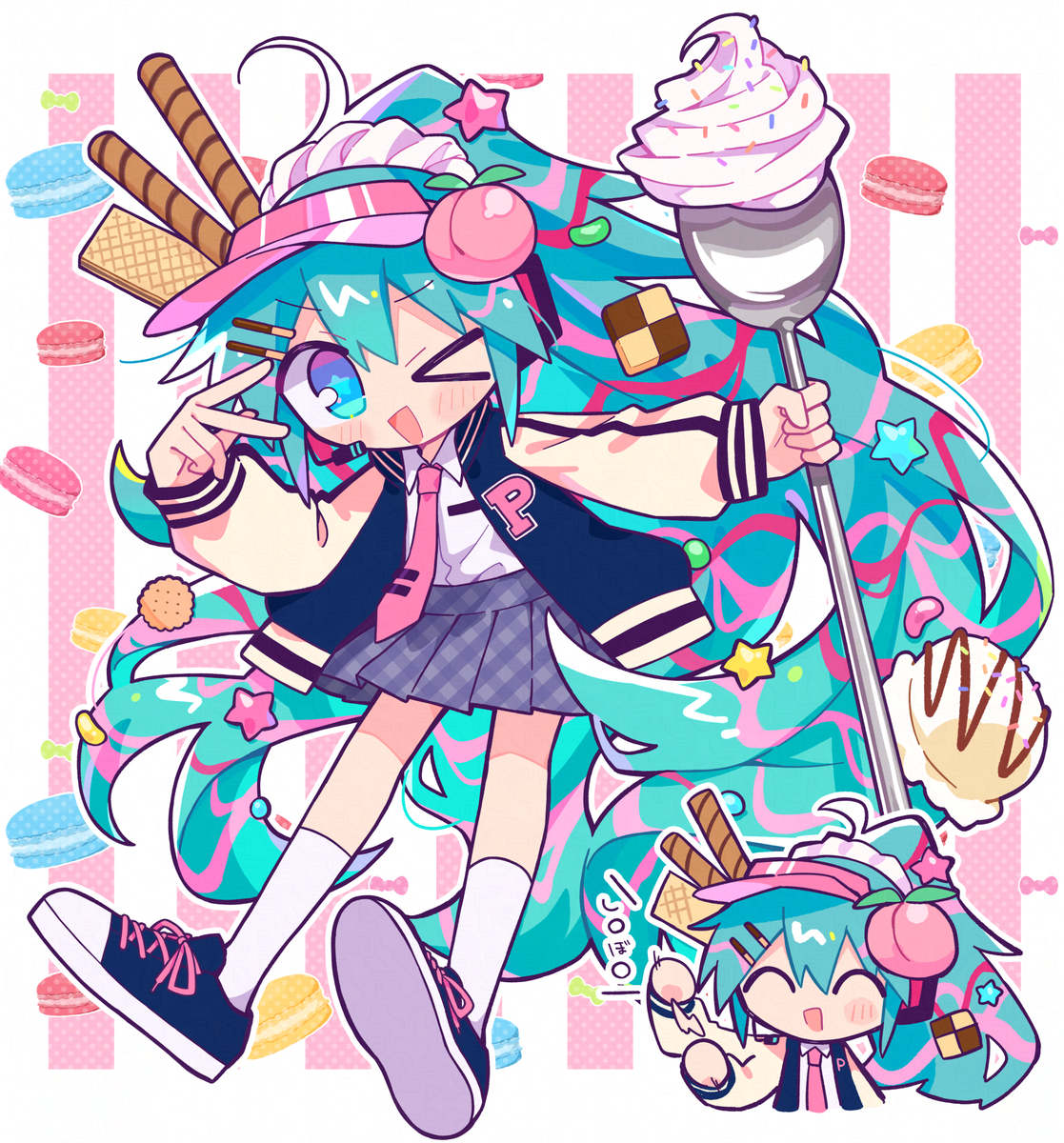 This is a pixiv picture whose title is 🍨.