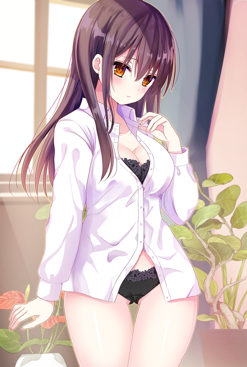 This is a pixiv picture whose title is 学校なんていかないで、このまま貴方と一緒に居たいな.