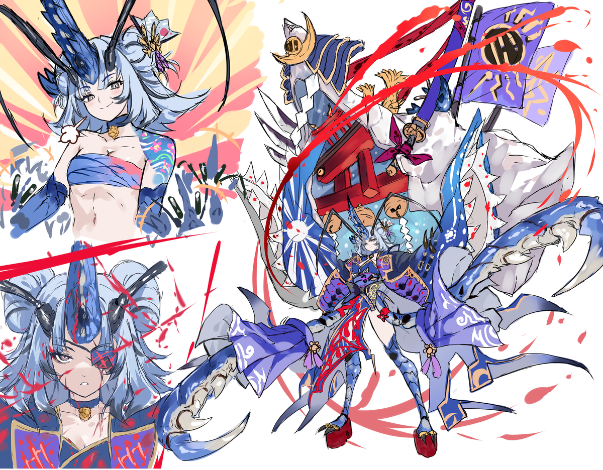 This is a pixiv picture whose title is ショウグンギザミ.