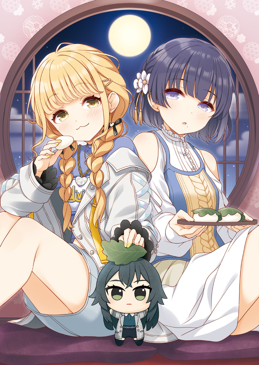 This is a pixiv picture whose title is ことねちゃんと美鈴ちゃんとぬい.