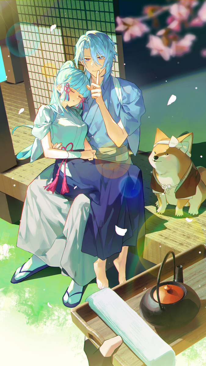 This is a pixiv picture whose title is 「シーッ、静かに。」.