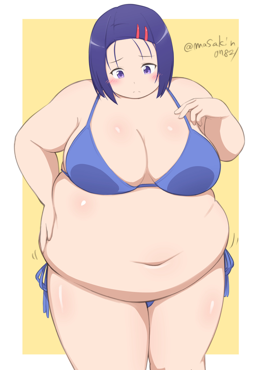 This is a pixiv picture whose title is 肥満化しちゃった西連寺春菜.