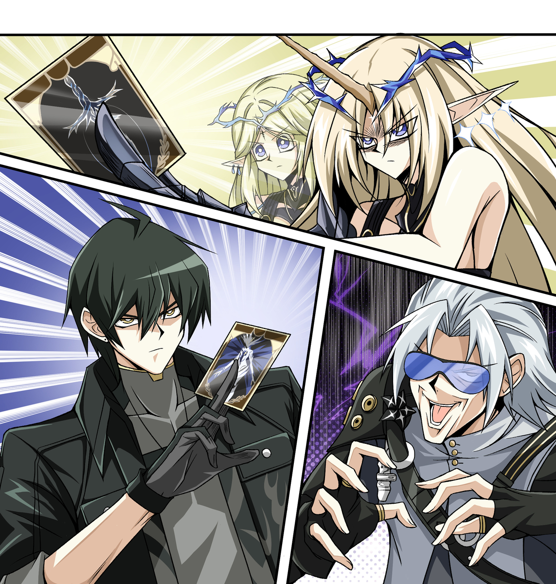 This is a pixiv picture whose title is 그렇다면 듀얼로 승부다!!.