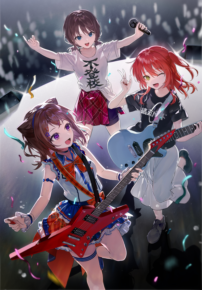 This is a pixiv picture whose title is Girls Band.