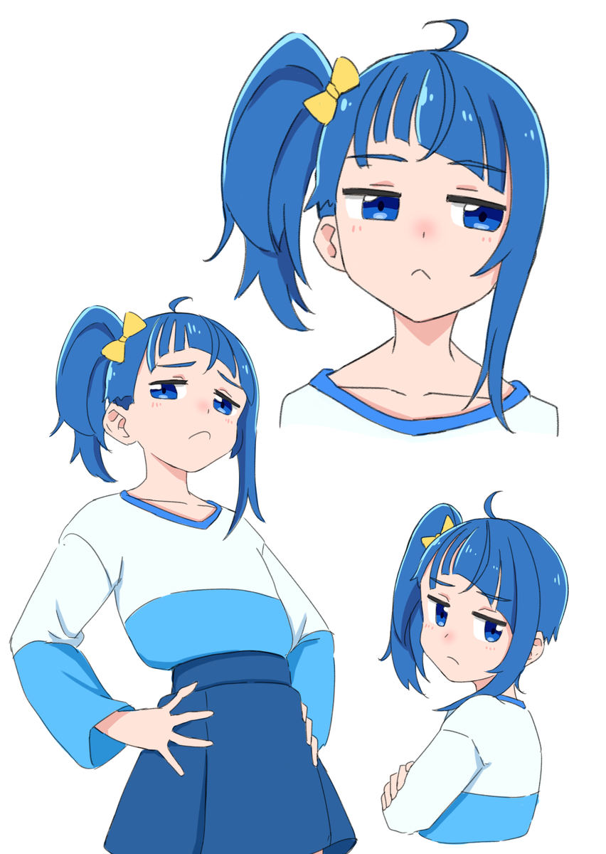 This is a pixiv picture whose title is ジト目が世界一可愛いスカイランド人＋ジト目素材.