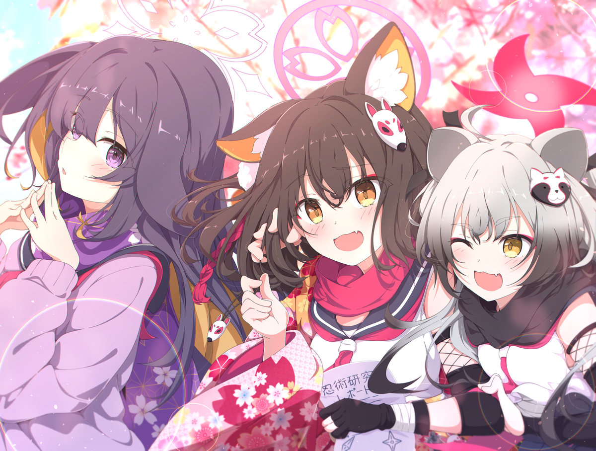 This is a pixiv picture whose title is 忍術研究部.