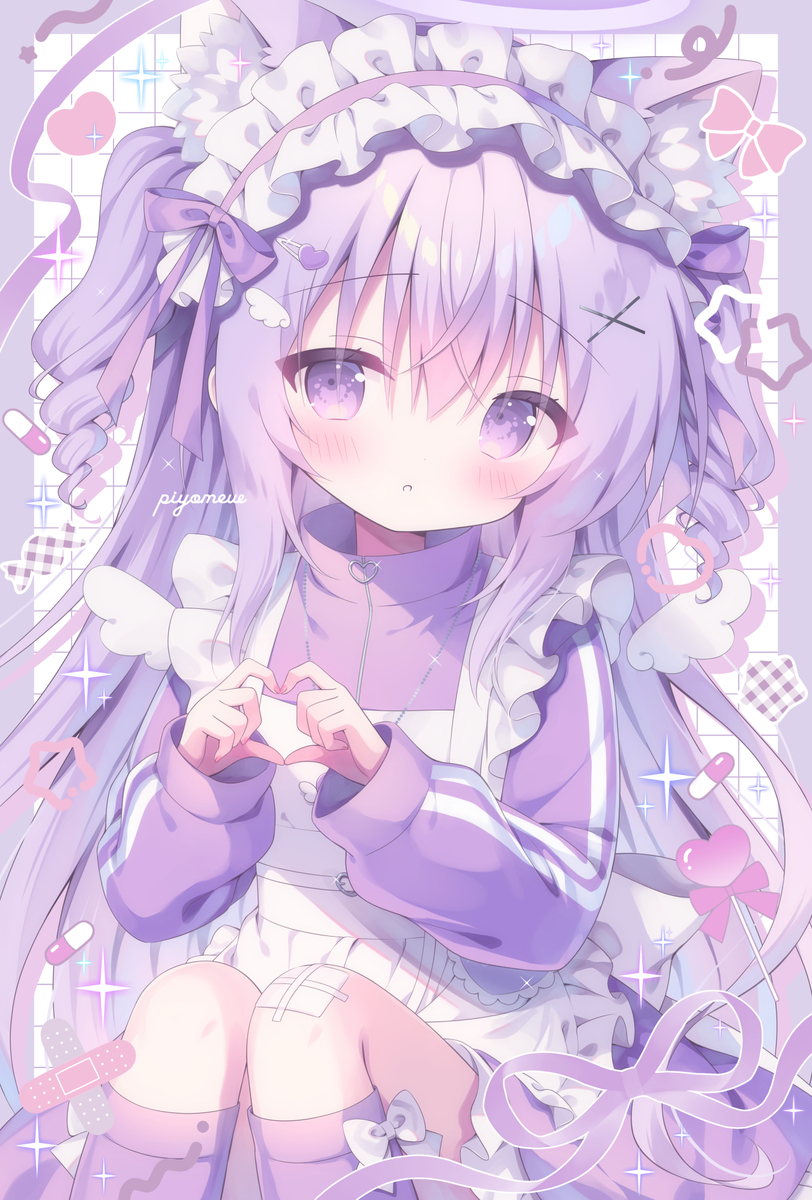 This is a pixiv picture whose title is 🫶💜.