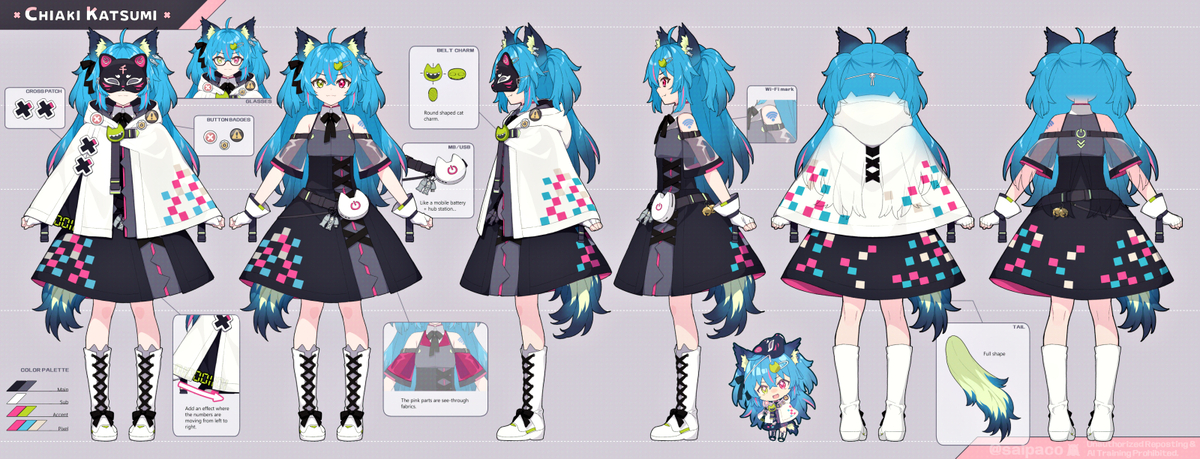 This is a pixiv picture whose title is Chiaki Katsumi ちゃん.
