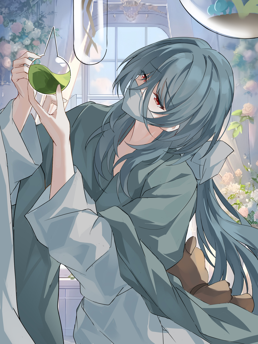 This is a pixiv picture whose title is 热药研究.