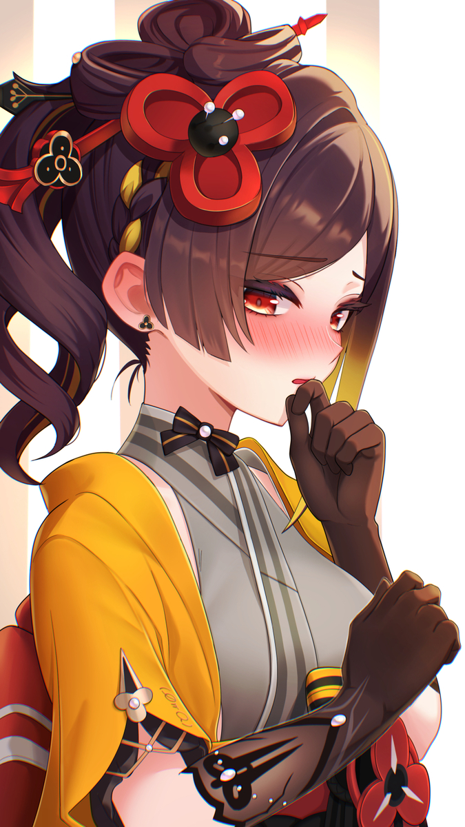 This is a pixiv picture whose title is 【原神】千織.