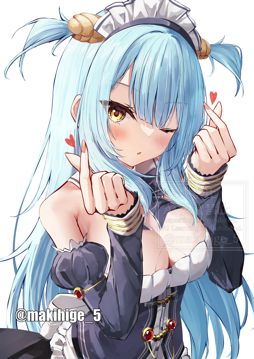 This is a pixiv picture whose title is 指ハートネプチューンさん.