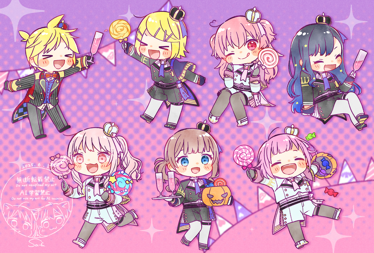 This is a pixiv picture whose title is だいぶ早めのハロウィンパーティー.
