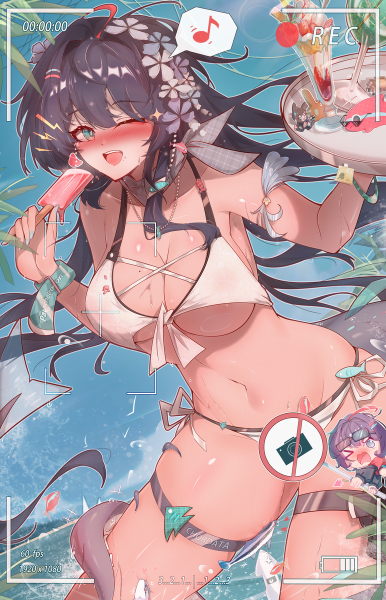 This is a pixiv picture whose title is 摸张原创❤️.