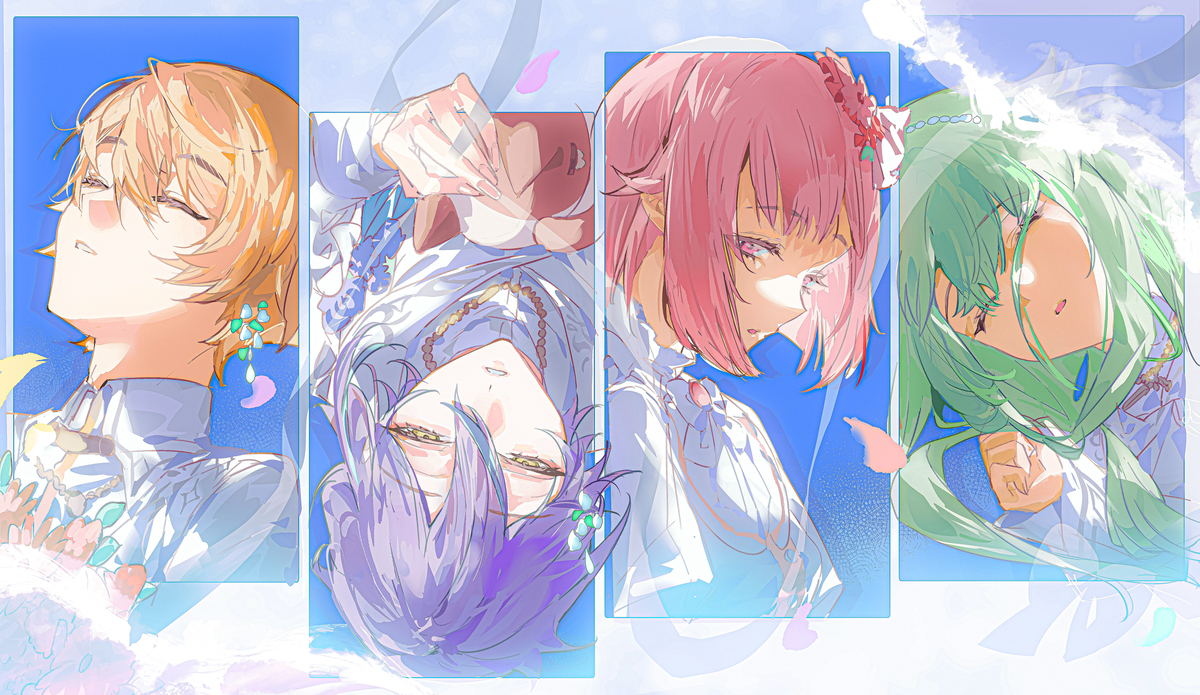 This is a pixiv picture whose title is 夢の世界.