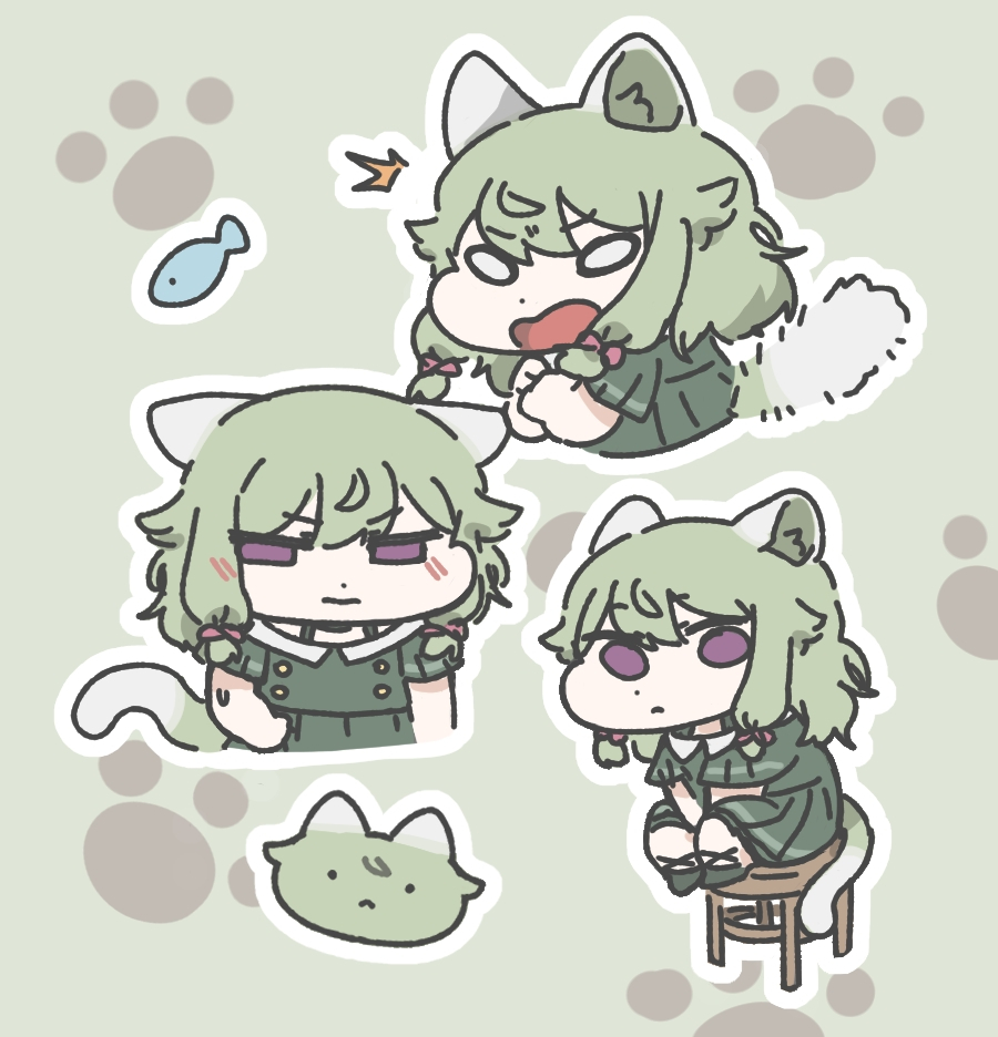 This is a pixiv picture whose title is ニャン生.