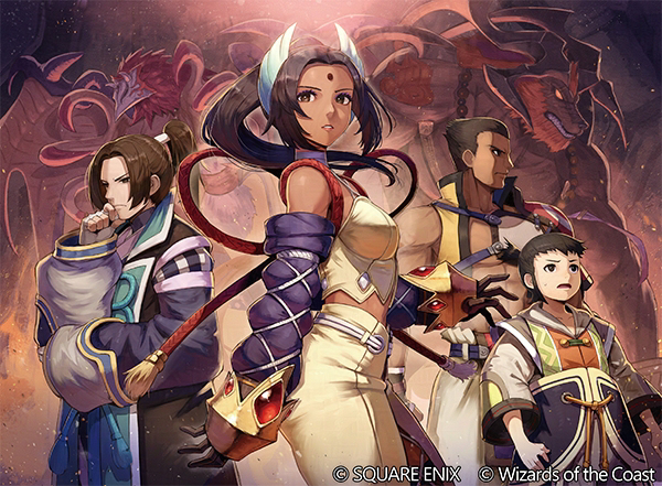 This is a pixiv picture whose title is 【お仕事】MTG×FF「祈り子の間での捕縛」.