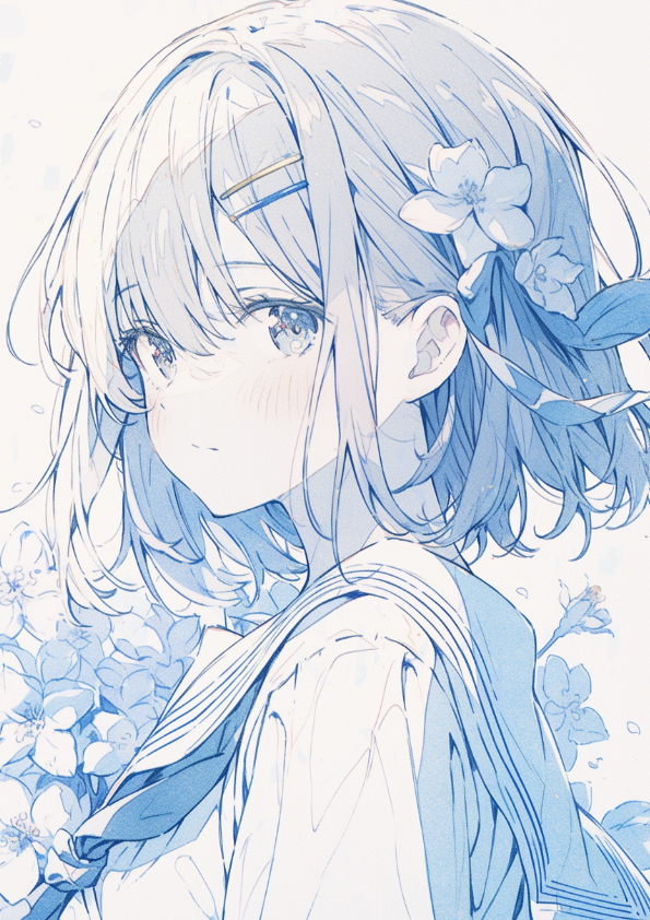This is a pixiv picture whose title is 『just for once』.