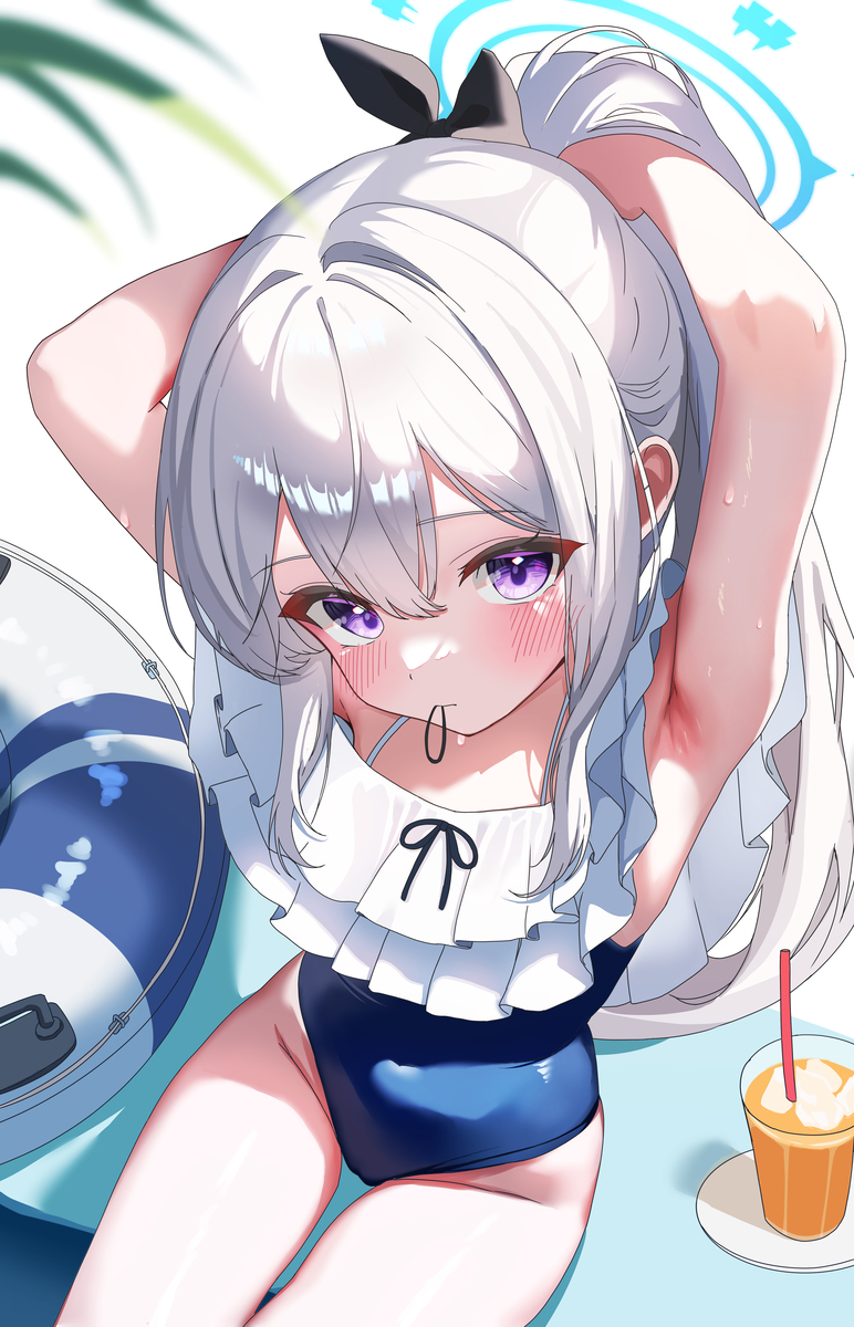 This is a pixiv picture whose title is 先生..視線がエッチです....