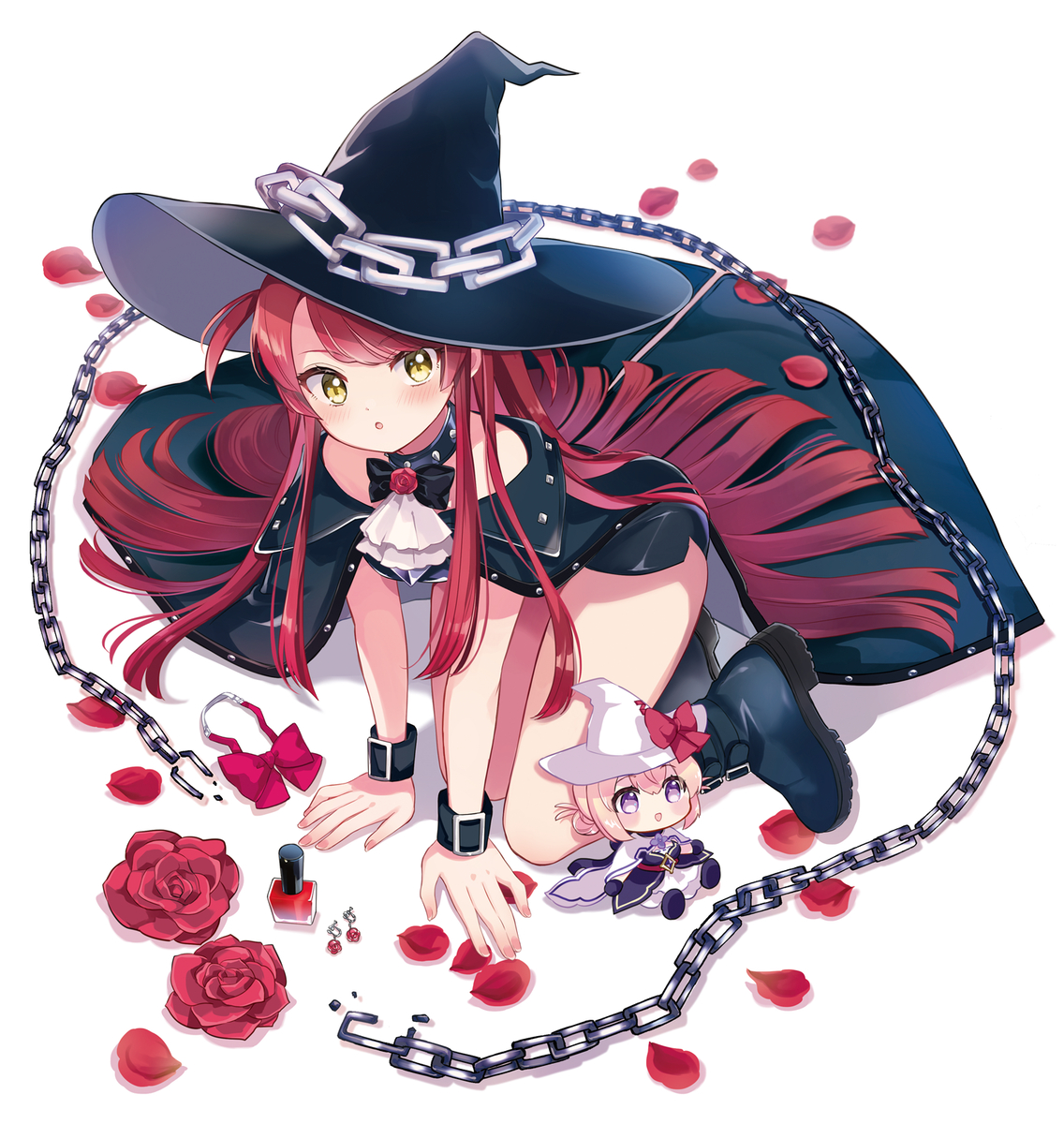 This is a pixiv picture whose title is 魔女は満月に咲く４巻.