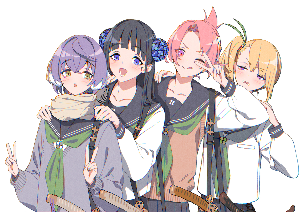 This is a pixiv picture whose title is しんけん魁！！ファンアート.