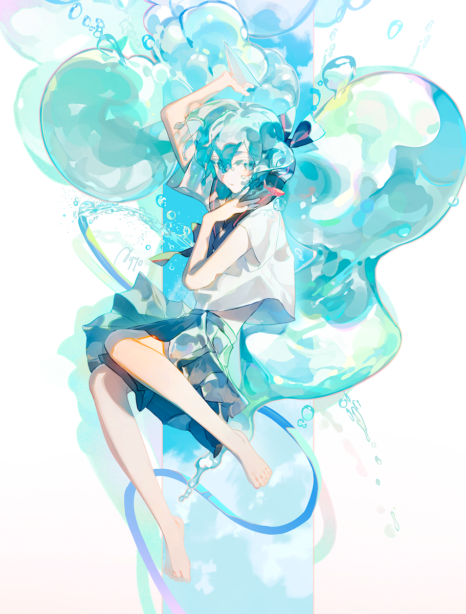 This is a pixiv picture whose title is ボトルミク💧.