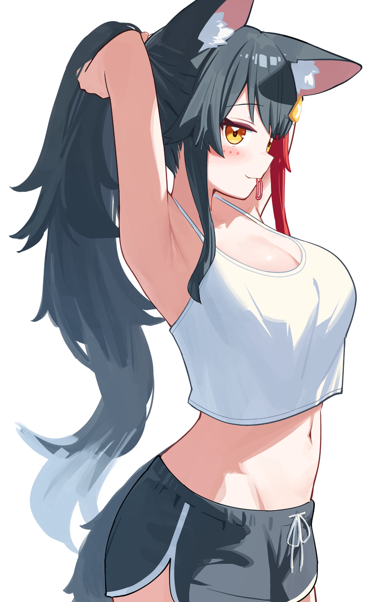 This is a pixiv picture whose title is ポニーテール.
