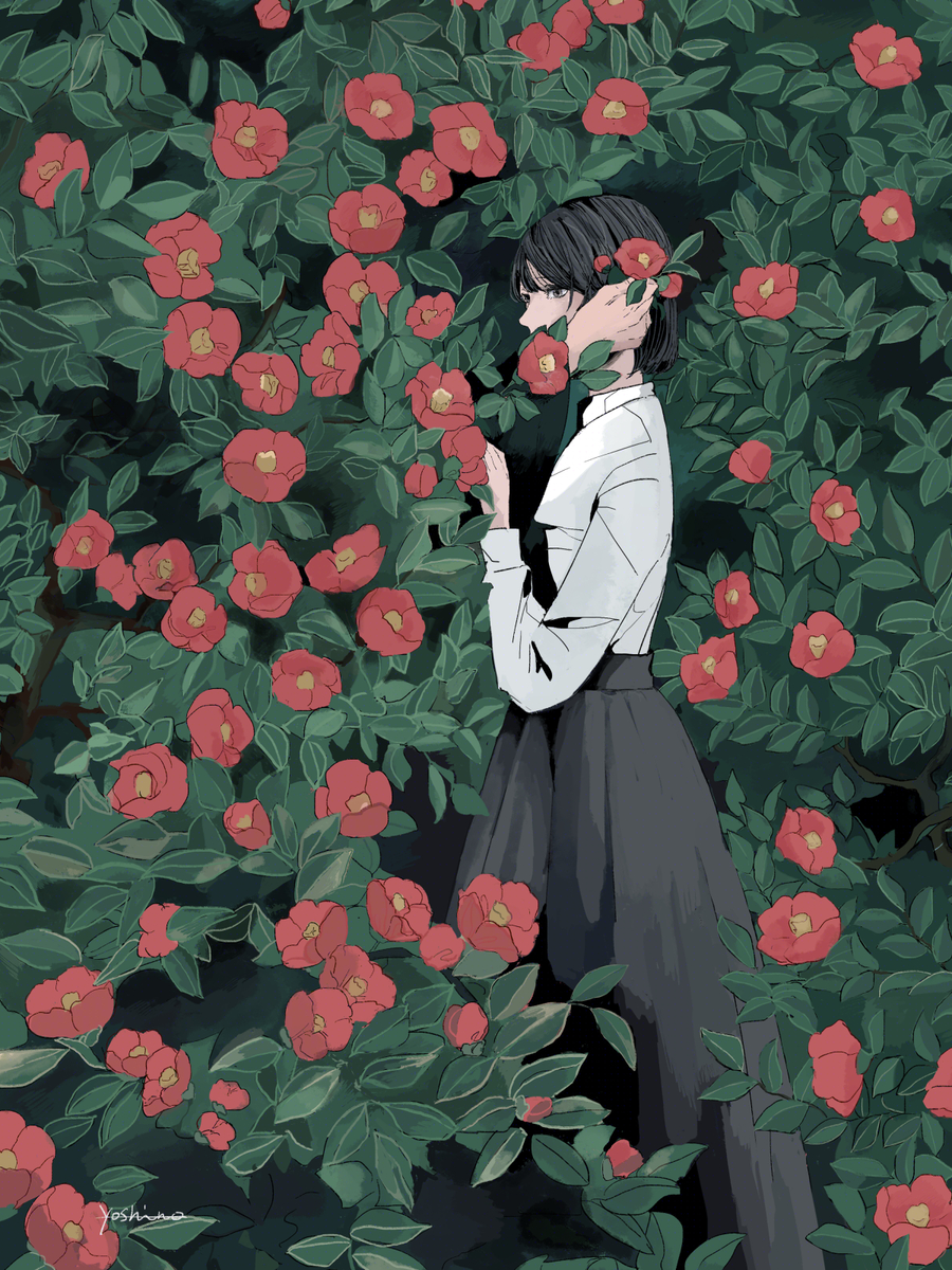 This is a pixiv picture whose title is 呪いの領分.