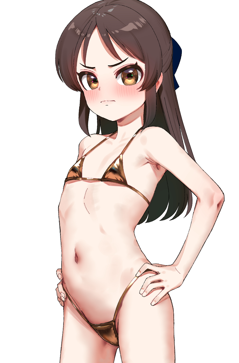 This is a pixiv picture whose title is 金マイクロビキニありす.