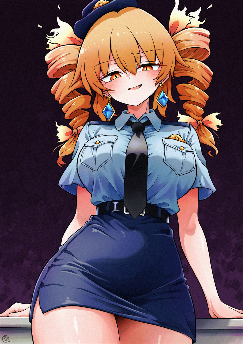 This is a pixiv picture whose title is ポリス女苑.