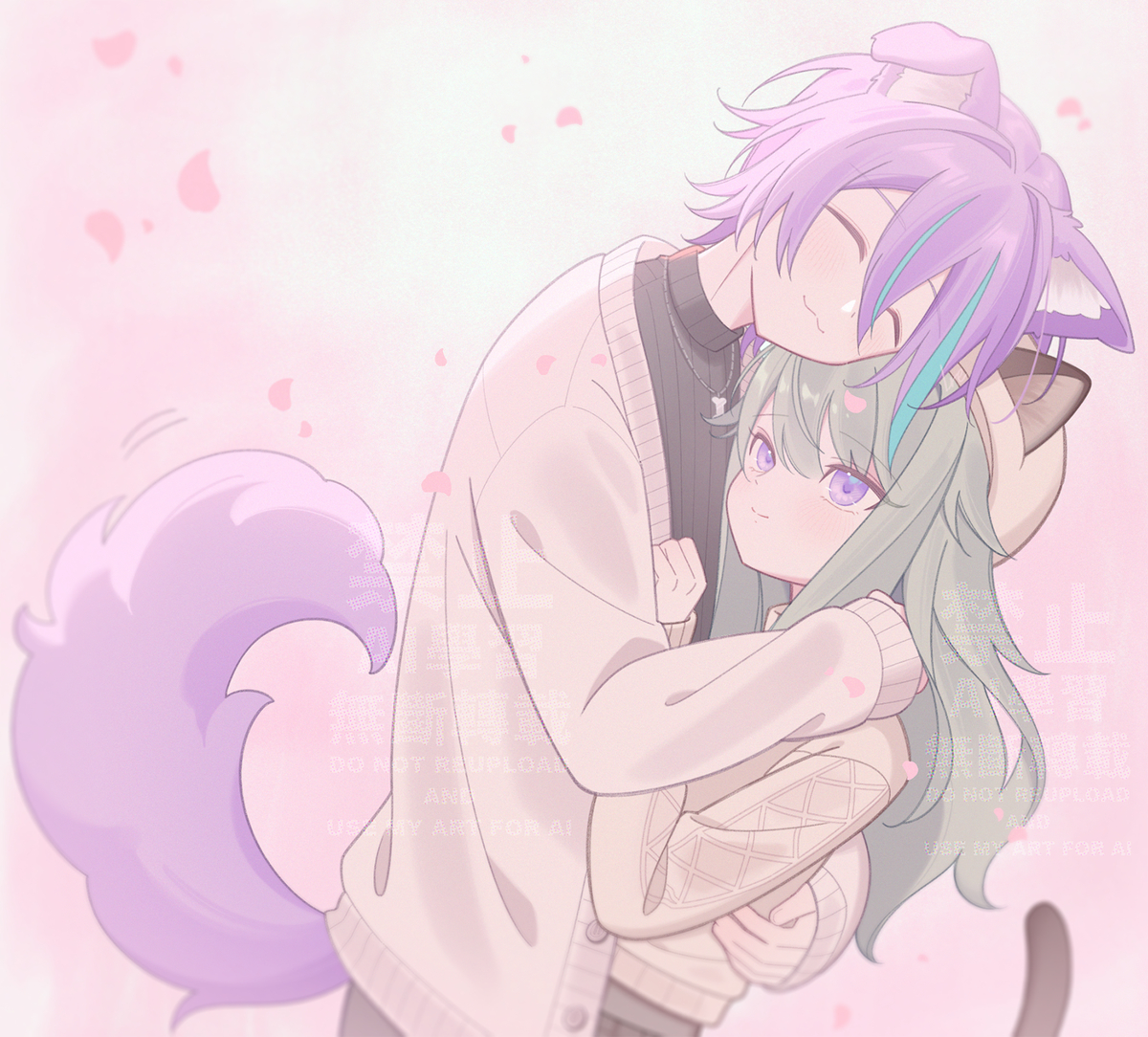 This is a pixiv picture whose title is るいいぬとねねねこ.