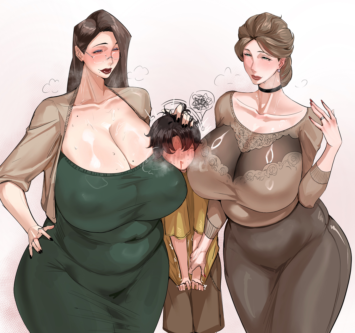 This is a pixiv picture whose title is watch out the cougars.