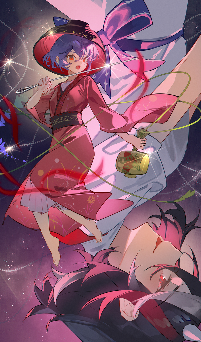 This is a pixiv picture whose title is 百日绘-day50 针妙丸&正邪.