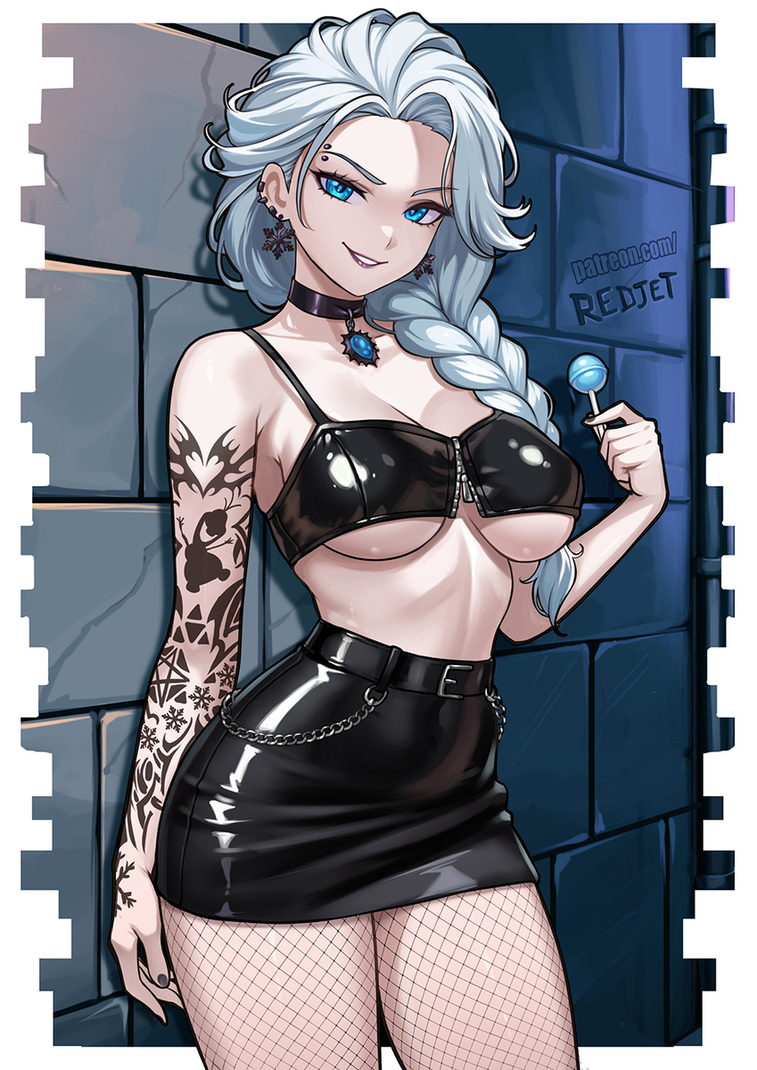 This is a pixiv picture whose title is Elsa - Goth.