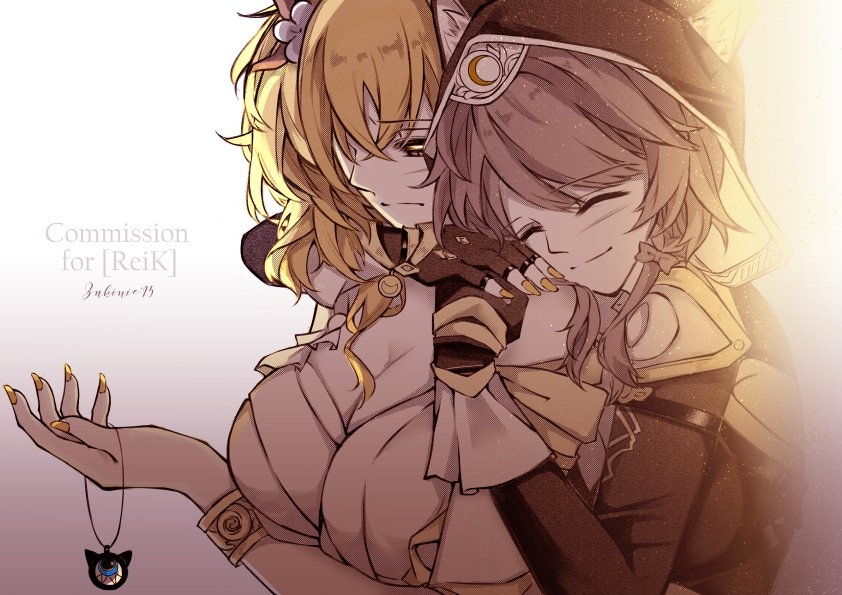 This is a pixiv picture whose title is Aglaea x Cipher.