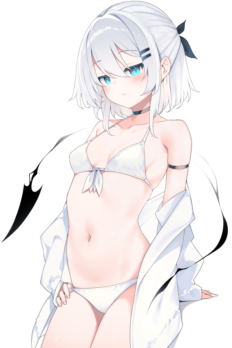 This is a pixiv picture whose title is 白ビキニいちる.