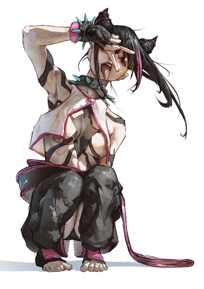 This is a pixiv picture whose title is しゃがみピースジュリ.