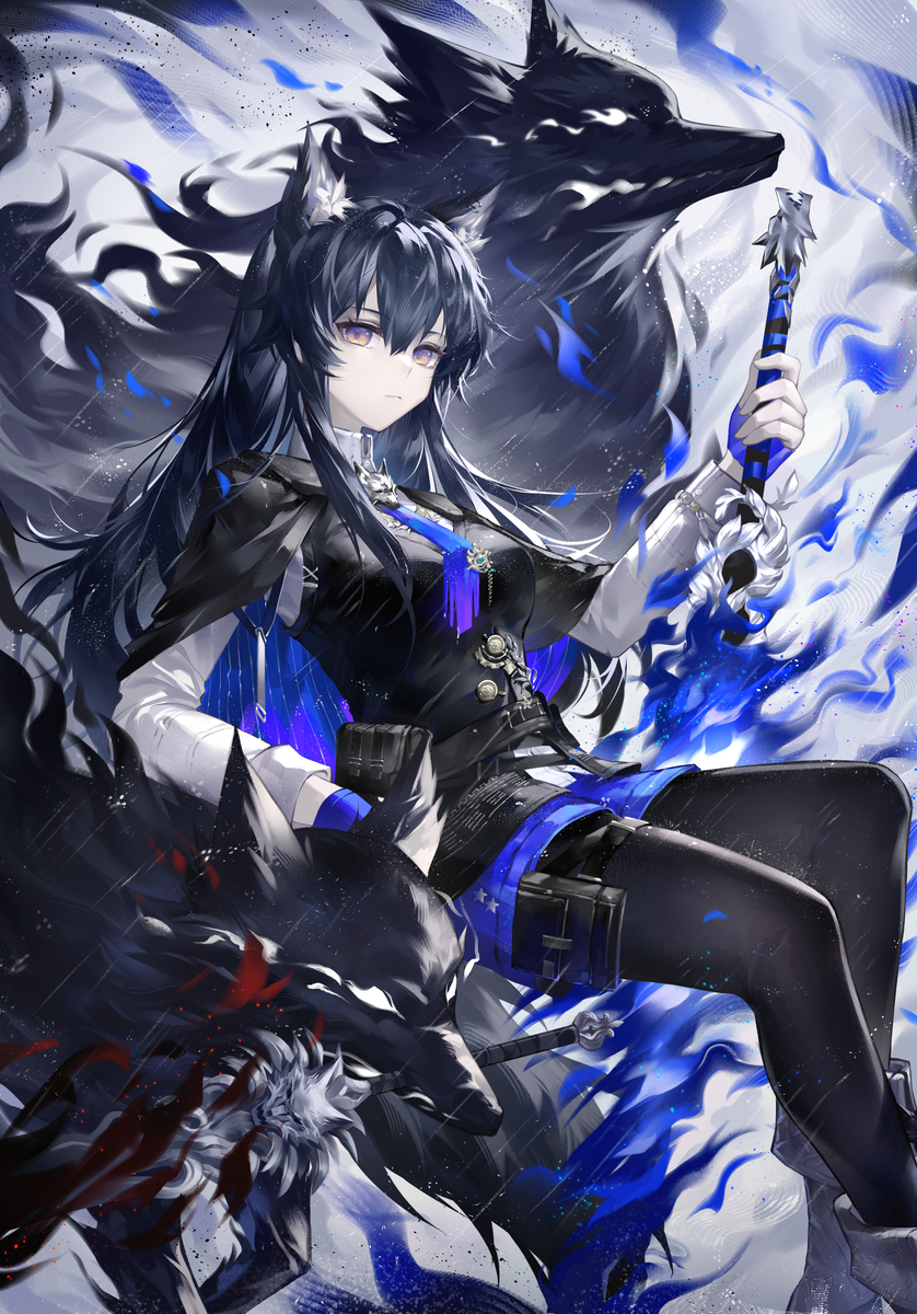This is a pixiv picture whose title is 🐺.