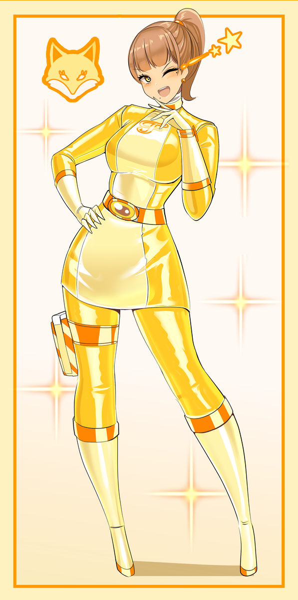 This is a pixiv picture whose title is 戦隊ヒロインのお姉さんその6　2枚目マスクありver.