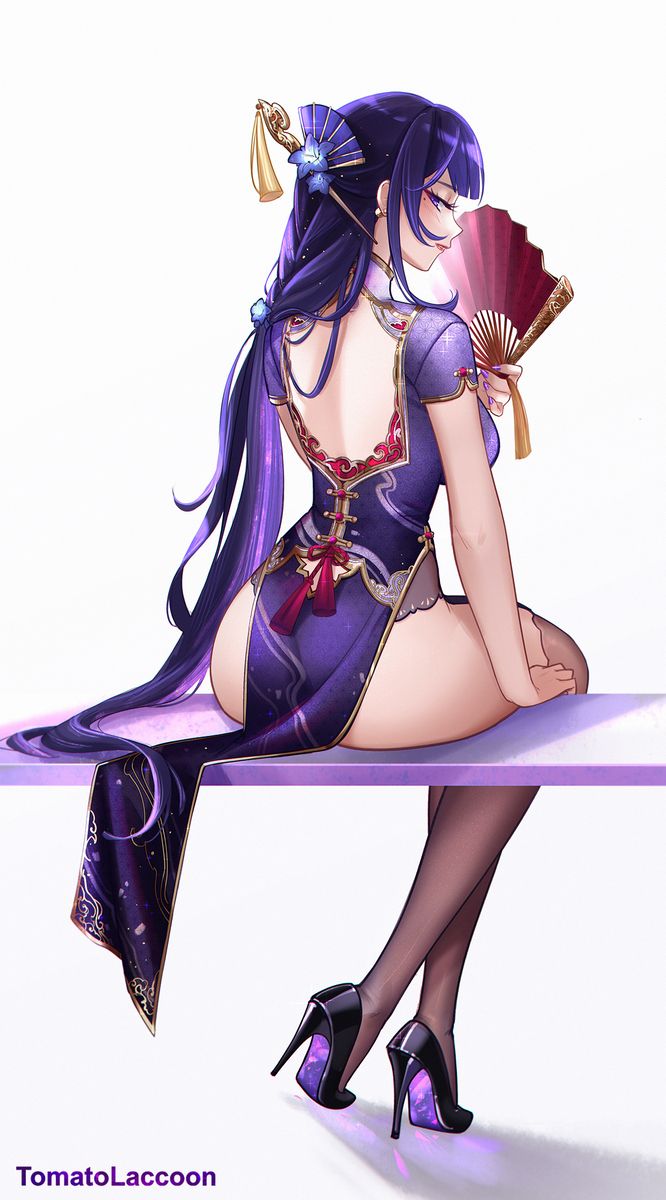 This is a pixiv picture whose title is Raiden Shogun.