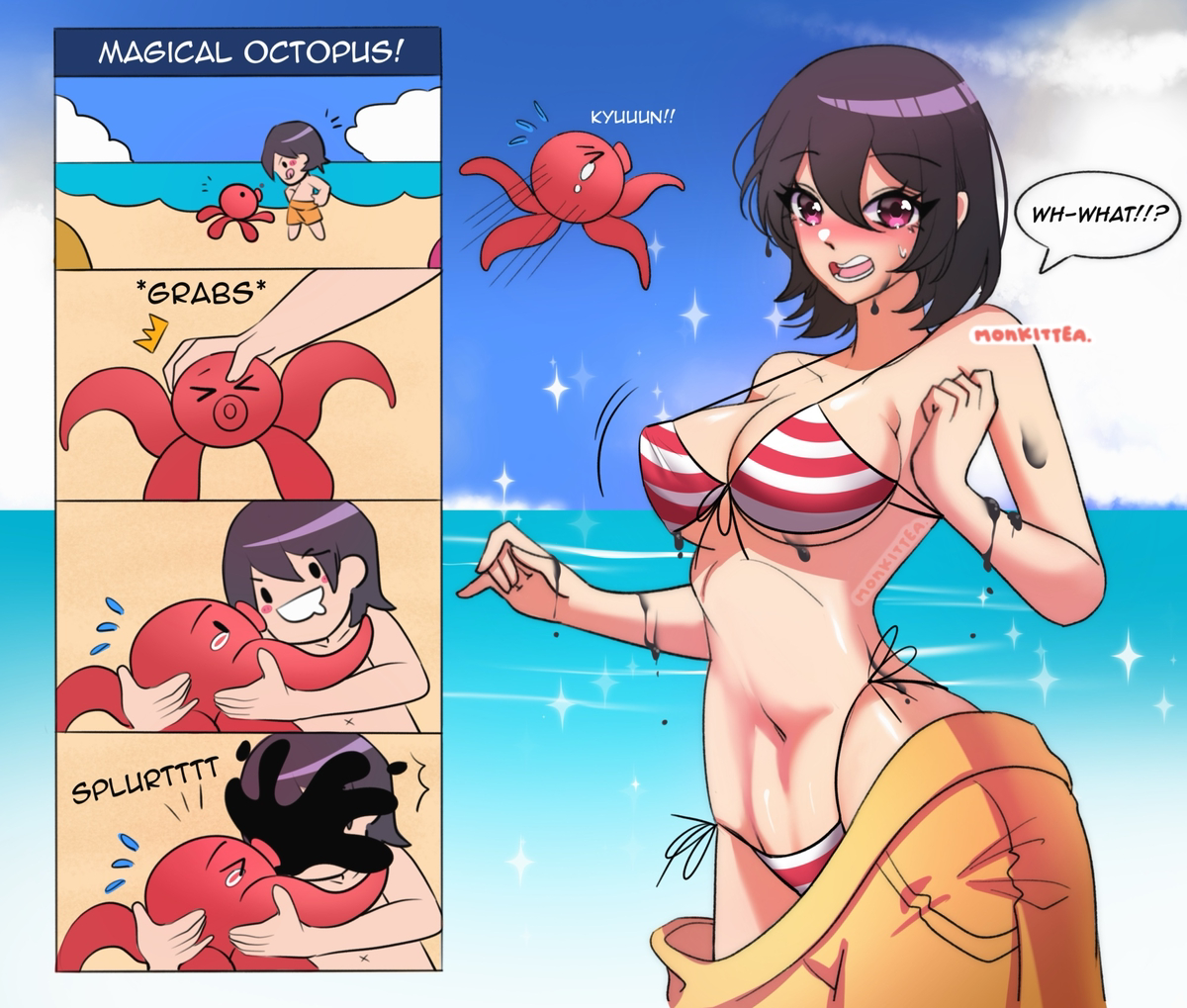 This is a pixiv picture whose title is 魔法のタコ.
