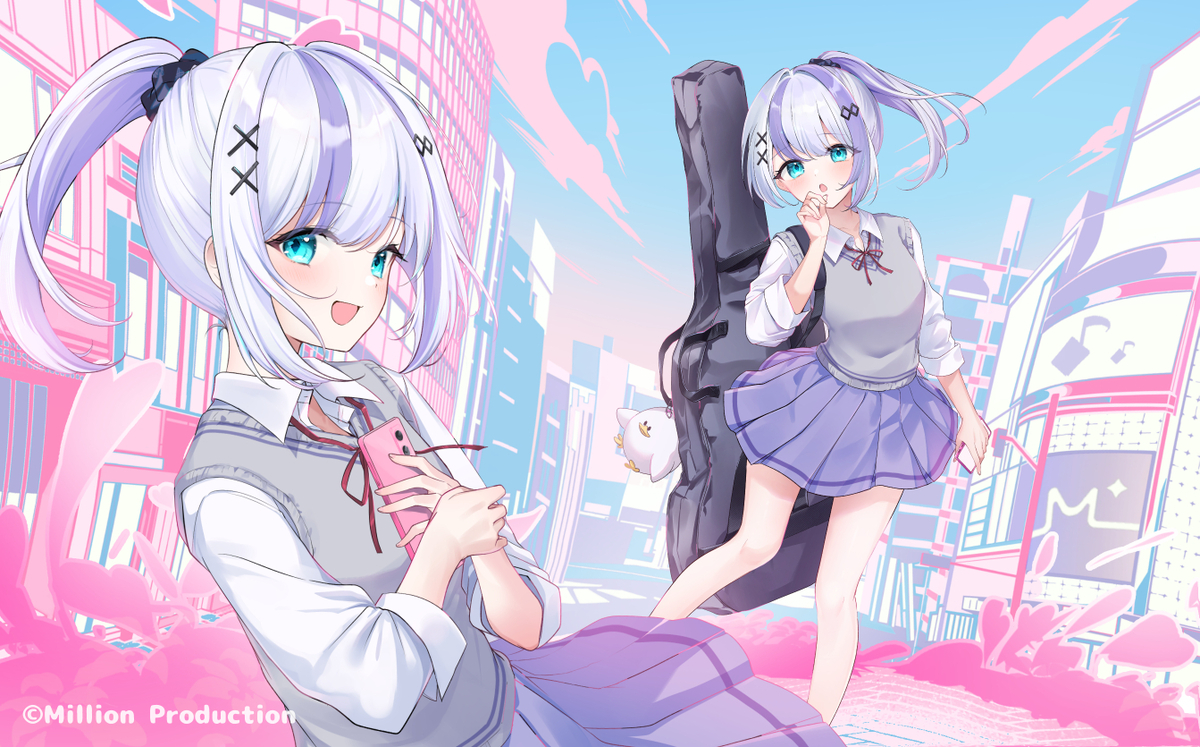 This is a pixiv picture whose title is work.
