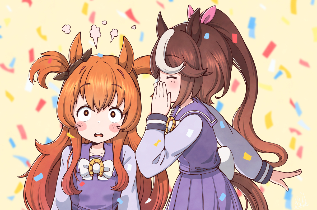 This is a pixiv picture whose title is 秘密の話.