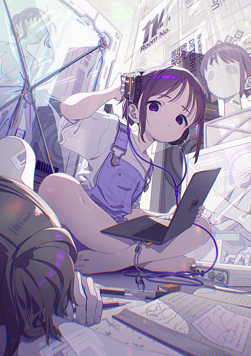 This is a pixiv picture whose title is 自己投影 -self projection-.