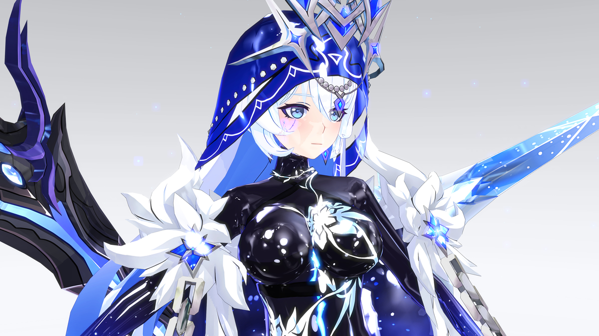 This is a pixiv picture whose title is 量子之海的冰之律者.