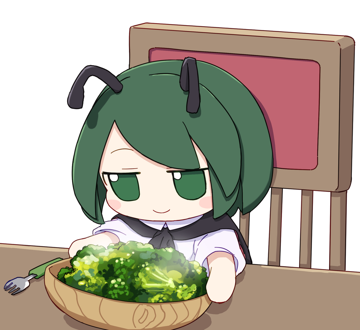 This is a pixiv picture whose title is リグルはブロッコリーが好き.