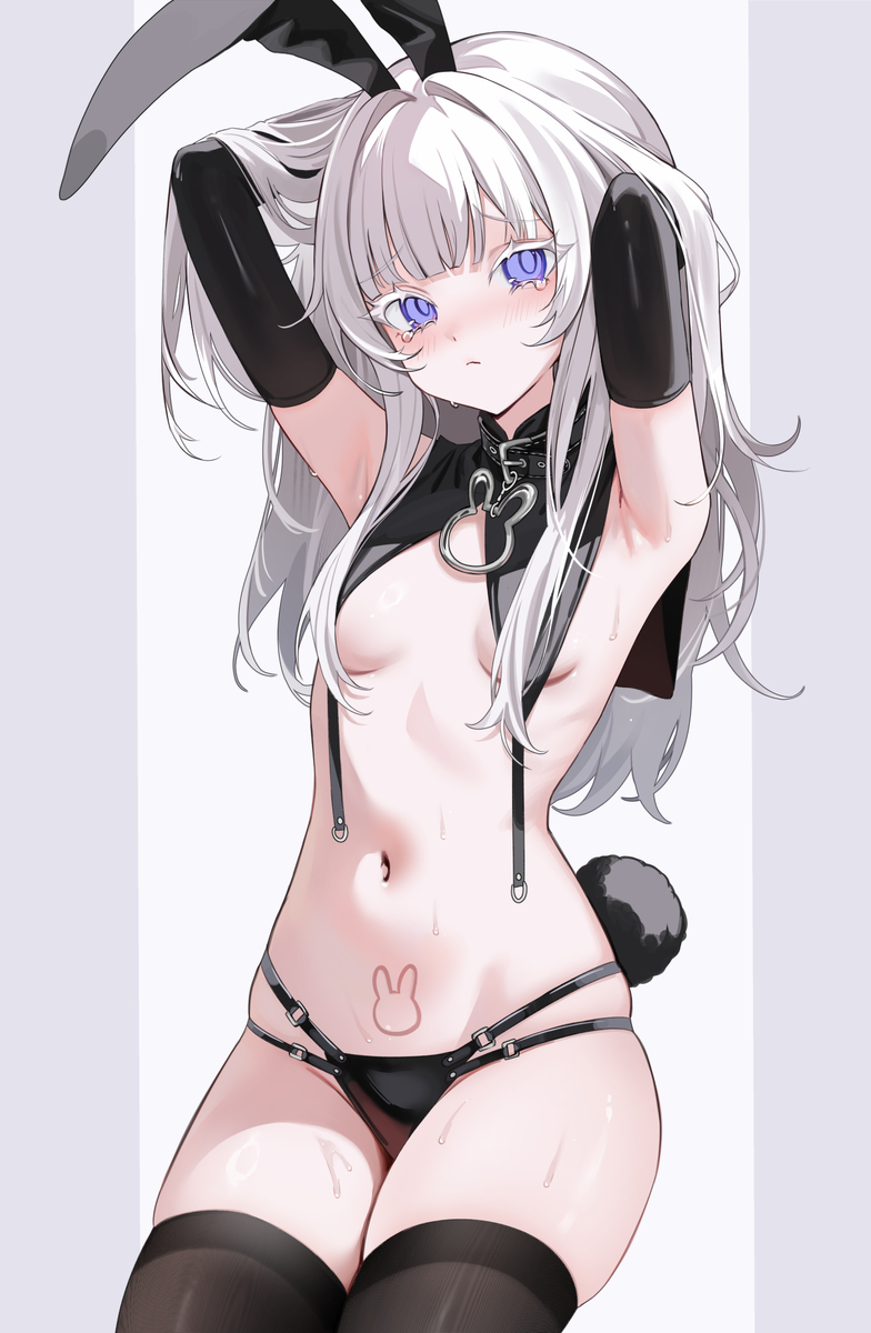 This is a pixiv picture whose title is 白バニー.