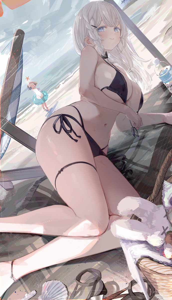 This is a pixiv picture whose title is るの水着.