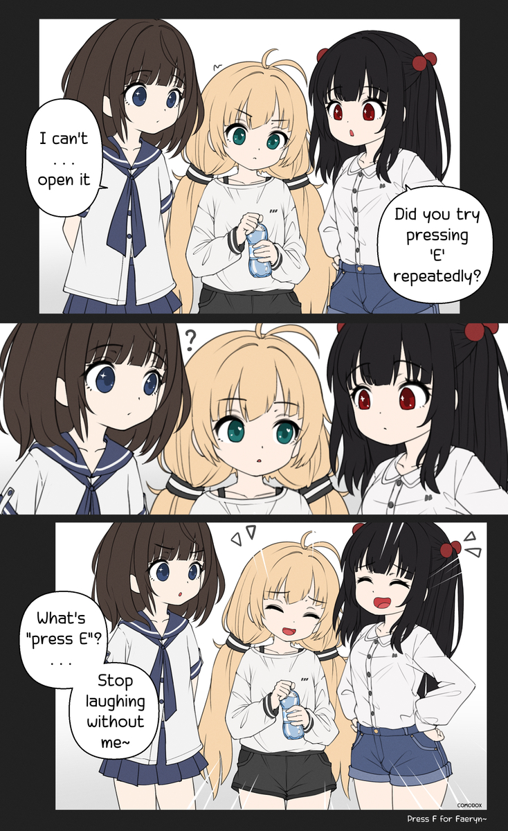 This is a pixiv picture whose title is Press F for Faeryn ...