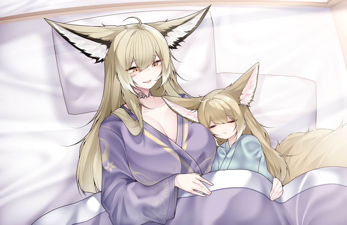 This is a pixiv picture whose title is もふもふ.